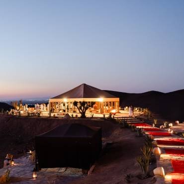 Marrakech wedding sunset desert agafay